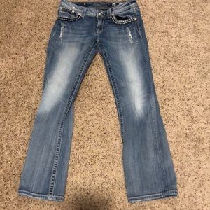 size 30 girls Miss Me bootcut jeans